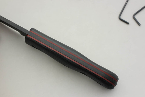 TKC: G10 Handle for Ontario TAK-1 - Black w/ Red Liner