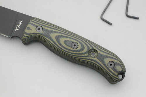 TKC: G10 Handle for Ontario TAK-1 - Green & Black