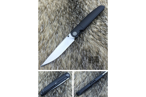 WE Knife Company 618B - Black Titanium Framelock - 3.87" Satin Blade