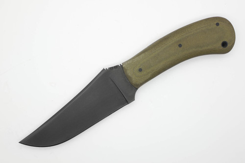 Winkler Knives - Belt Knife - 80CRV2 Steel - Flat Grind - Green Laminate Handle - Tapered Tang