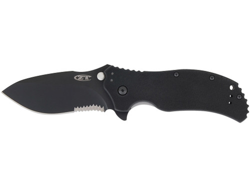 Zero Tolerance Folding Blade Pocket Knife (Partially Serrated) w/ Black G10 Handle - 0350