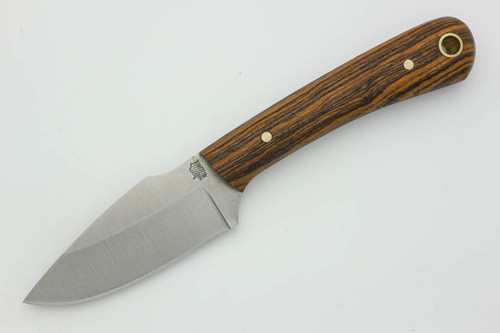 LT Wright Knives Great Plainsman - Saber Grind - D2 Steel - Bocote Handle - Brass Pins - Matte Finish / FREE BLACK LINERS! - 11