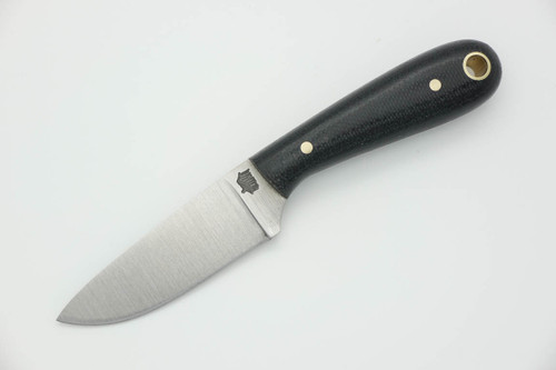 LT Wright Knives Frontier First - CPM 3V Steel - Flat Grind - Black Canvas Micarta - Matte Finish - Christmas Special! FREE Soft Case!