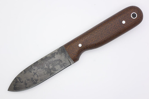 LT Wright Knives Bushcrafter HC - High Saber Grind - Brown Burlap - Matte Finish