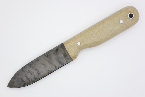 LT Wright Knives Bushcrafter HC - High Saber Grind - Snakeskin Micarta - Matte Finish