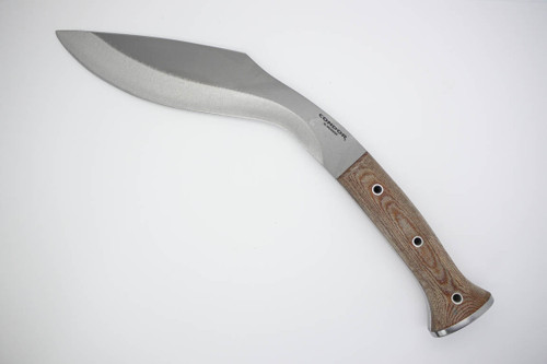 Condor Tool and Knife - K-Tact Kukri Knife, Desert - 1075 Steel - Natural Micarta Handle - White Liners