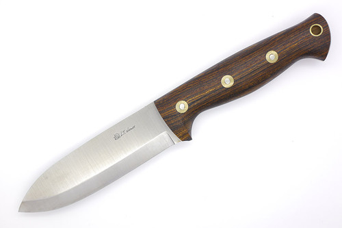 LT Wright Knives Forest Trail - CPM 3V Steel - Scandi Grind - Spear Point - Bocote - Matte Finish / FREE Black Liners! - 3