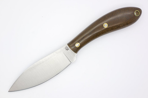 LT Wright Knives Large Northern Hunter - AEB-L Steel - Saber Grind - Green Canvas Micarta - Polished Finish