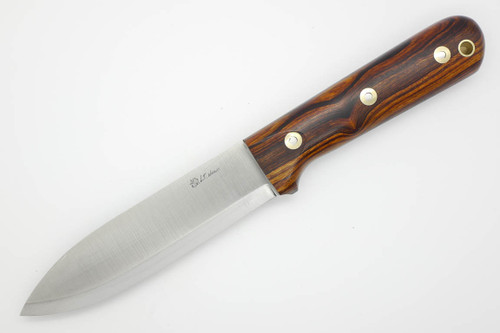 LT Wright Knives Gen 5 - A2 Steel - Scandi Grind - Desert Ironwood - Polished Finish - 3 / FREE Black Liners!