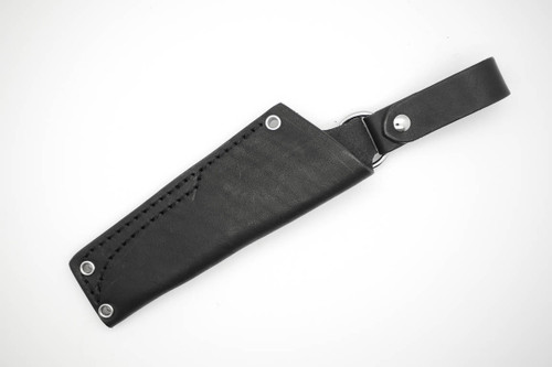 TKC: #EX Pouch Style Leather DANGLER Sheath Black, RH, WITHOUT Firesteel Loop
