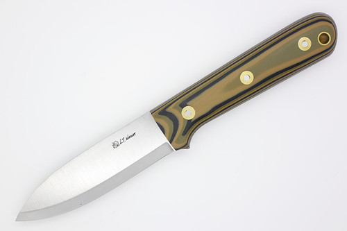 LT Wright Knives Genesis - A2 Steel - Scandi Grind - Camo G10 Handle - Matte Finish