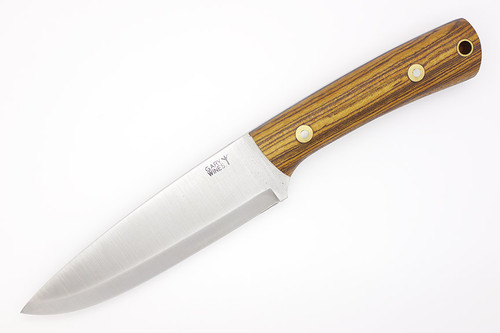 LT Wright Knives Gary Wines Bushcraft Hunter - Scandi Grind - Bocote Handle - Matte Finish / FREE Black Liners! - 2