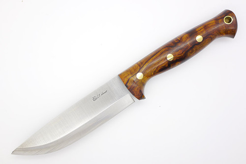 LT Wright Knives Forest Trail - CPM 3V Steel - Scandi Grind - Desert Ironwood Handle - 5 / FREE BLACK LINERS!