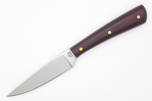 LT Wright Knives Coyote - A2 Steel - Flat Grind - Double Red Micarta Handle - Matte Finish
