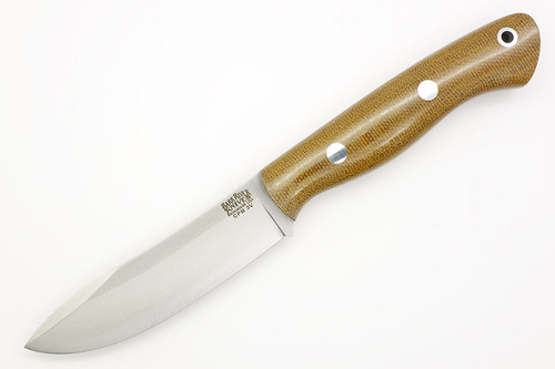Bark River Knives Mini Aurora-Hunter - CPM 3V Steel - Natural Canvas Micarta Handle