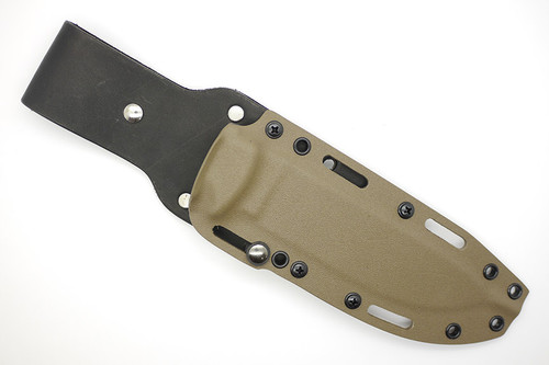 TKC: ESEE 6 Kydex Sheath w/ Slide Lock and Leather Backer, Flat Dark Earth - Spring