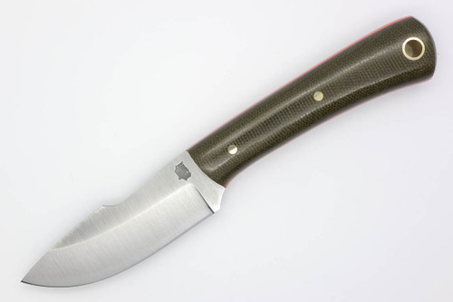 LT Wright Knives Second Amendment - D2 Steel - Saber Grind - Green Canvas Micarta - Orange Liners - Polished Finish - CHRISTMAS SPECIAL - FREE Softcase and Extra Discount!