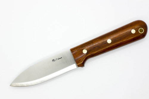 LT Wright Knives Genesis - CPM 3V Steel - Scandi Grind - Desert Ironwood W/ Black Liners - Polished Finish - 3