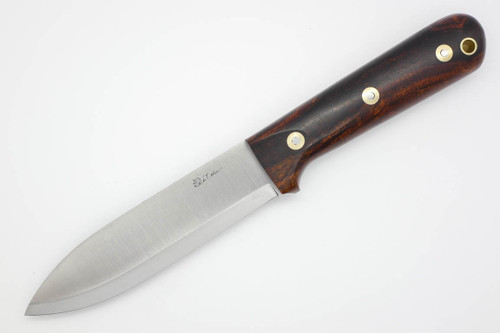 LT Wright Knives Gen 5 - A2 Steel - Scandi Grind - Desert Ironwood - Polished Finish - 2A / FREE Black Liners!