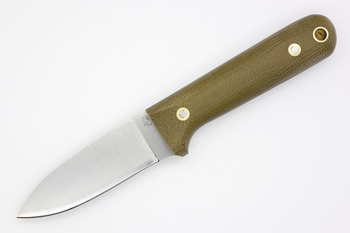 LT Wright Knives Next Gen - O1 Steel - Flat Grind - Green Canvas Micarta - Matte Finish