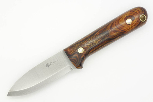 LT Wright Knives Next Gen - A2 Steel - Scandi Grind - Desert Ironwood - Polished Finish - 5 / FREE Black Liners!