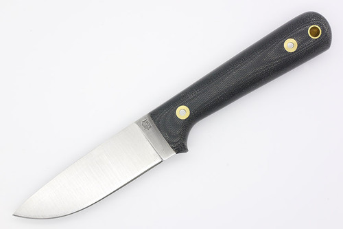 LT Wright Knives Woodsman Pro - A2 Steel - Flat Grind - Black Canvas Micarta Handle - Matte Finish