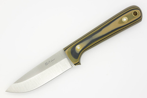 LT Wright Knives Woodsman Pro - A2 Steel - Saber Grind - Camo G10 Handle - Matte Finish