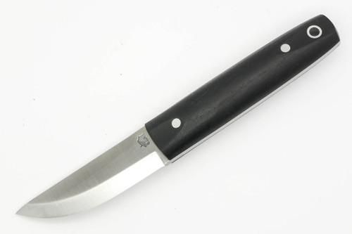 LT Wright Knives Pronghorn - O1 Steel - Scandi Grind - African Blackwood Handle - Matte Finish - 4 - FREE Black Liners!