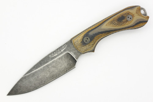 Bradford Knives: Guardian3, 3D - M390 Steel - Drop Point - Sabre Grind - Nimbus Blade Finish - 3D G-Wood Handle - Black Fasteners