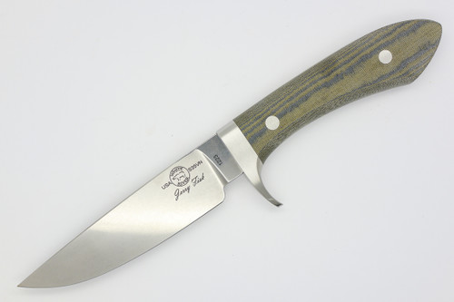 White River Knives Sendero Classic - Black and Olive Drab Linen Micarta Handle