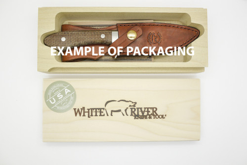 White River Knives Sendero Bush - Natural Burlap Micarta Handle