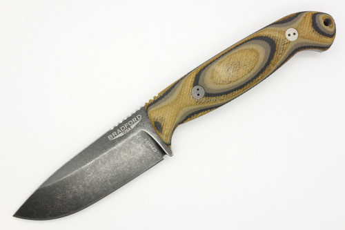 Bradford Knives: Guardian4.5, 3D - CPM 3V Steel - Drop Point - Sabre Grind - Nimbus Blade Finish - 3D G-Wood Handle