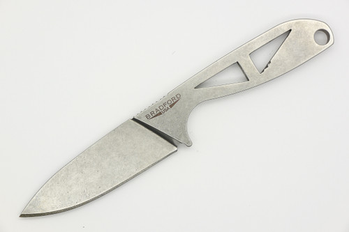 Bradford Knives: G-Necker - ELMAX Stainless Steel - Drop Point - Flat Grind - Stonewash Finish