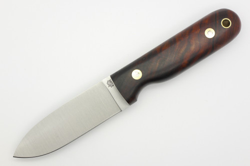 LT Wright Knives Bushcrafter - Flat Grind - Desert Ironwood Handle - Polished Finish - FREE BLACK LINERS! - 4