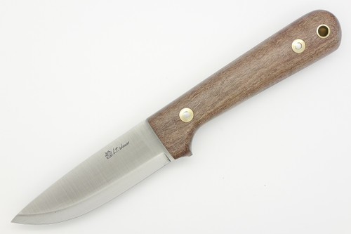 LT Wright Knives Woodsman Pro - A2 Steel - Scandi Grind - Dark Curly Maple Handle - Polished Finish - 3