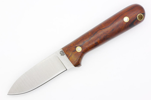 LT Wright Knives Next Gen - O1 Steel - Flat Grind - Desert Ironwood - Polished Finish - FREE Black LIners! - 1