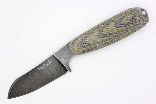 Bradford Knives: Guardian3.5, 3D - M390 Steel - Sheepsfoot Blade - Flat Grind - Nimbus Blade Finish - 3D Camo Canvas Micarta Handle