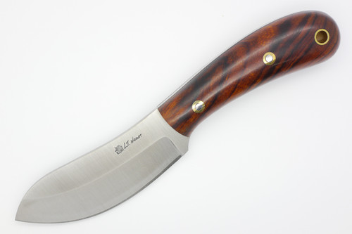 LT Wright Knives Camp MUK - Saber Grind - 3V Steel - Desert Ironwood - Polished Finish - FREE Black Liners! - 1
