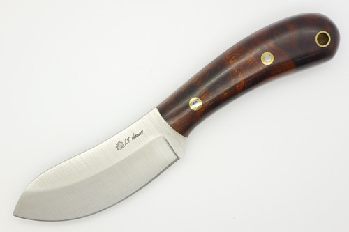 LT Wright Knives Camp MUK - Saber Grind - 3V Steel - Desert Ironwood - Polished Finish - FREE Black Liners! - 5