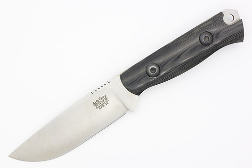 Bark River Knives: Bravo Necker 2, CPM 3V, Fixed Blade Knife w/ Black Linen Micarta Handle