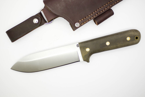 LT Wright Knives Gen 3 - O1 Saber Grind - Green Canvas Micarta - Matte Finish