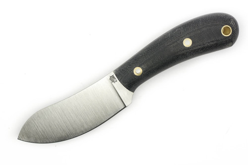 LT Wright Knives Camp MUK - Flat Grind - 3V Steel - Black Canvas Micarta - Matte Finish