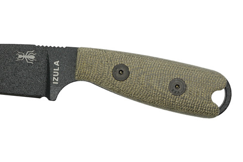 TKC: Handle for ESEE IZULA - Green Canvas Micarta