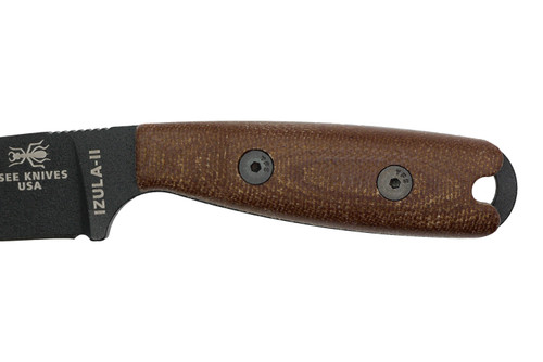 TKC: Handle for ESEE Izula 2 - Brown Canvas Micarta TKC: Handle for ESEE Izula 2 - Brown Canvas Micarta