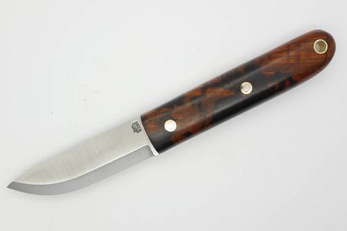 LT Wright Knives BoatTail Scandi - A2 Steel - Desert Ironwood - Black Liners - 2