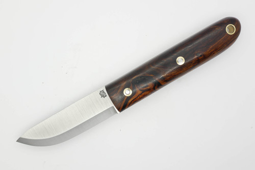 LT Wright Knives BoatTail Scandi - A2 Steel - Desert Ironwood - Black Liners - 3