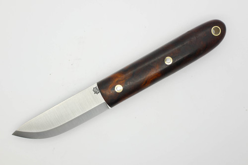 LT Wright Knives BoatTail Scandi - A2 Steel - Desert Ironwood - Black Liners - 4