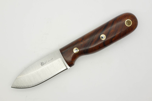 LT Wright Knives Bushbaby - Saber Grind - A2 Steel - Desert Ironwood - Black Liners - 4 / FREE BLACK LINERS!