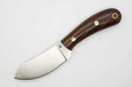 LT Wright Knives Camp MUK - Flat Grind - 3V Steel - Desert Ironwood - Polished Finish - FREE Black Liners! - 4