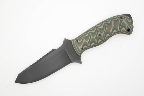 Winkler Knives - Utility Crusher - 80CRV2 Steel - Flat Grind - Sculpted Camo G10 Handle - Crusher/Glass Breaker